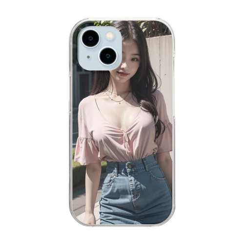 Beautiful AI Girls iPhone Case クリアスマホケース