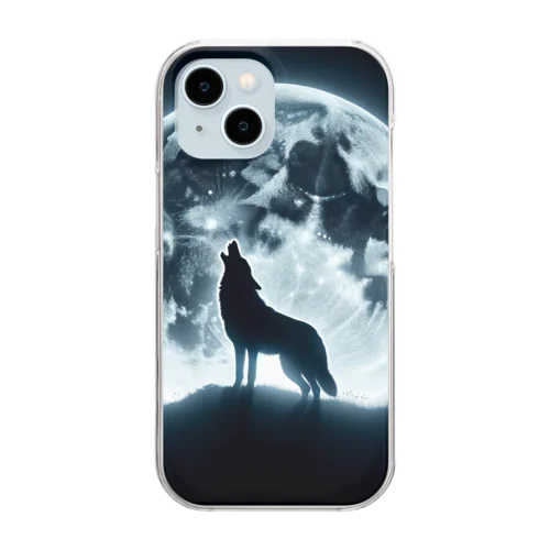 狼と月 Clear Smartphone Case