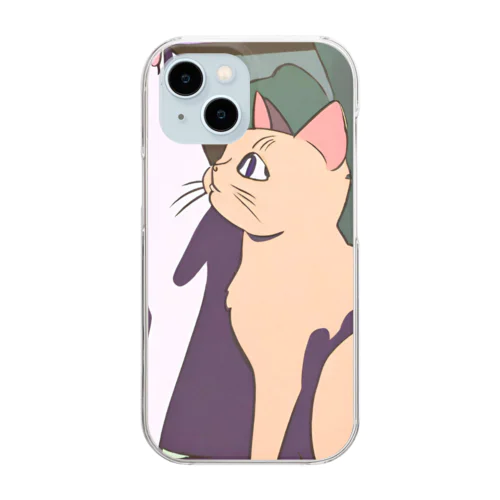 可愛らしい猫 Clear Smartphone Case