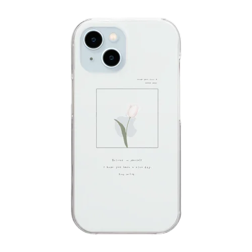 Powderpink tulip , Logoflame . Clear Smartphone Case