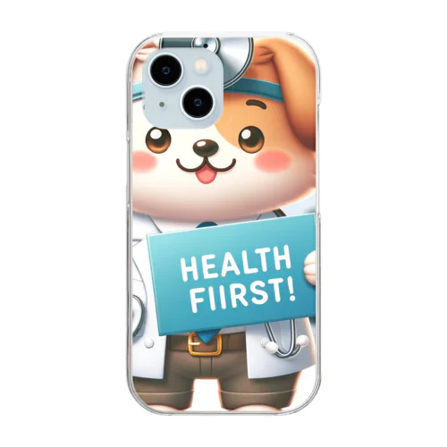 健康第一の犬 Clear Smartphone Case