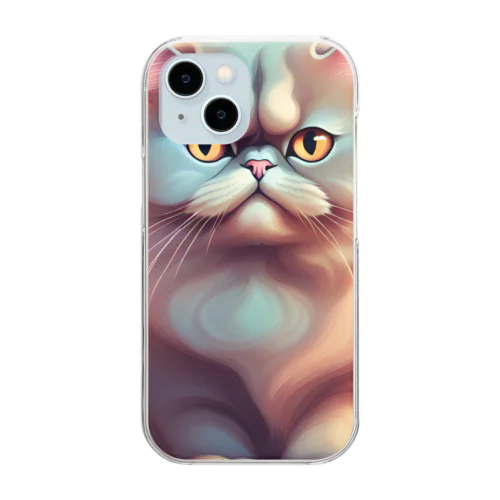 ごきげんなペルシャ猫 Clear Smartphone Case