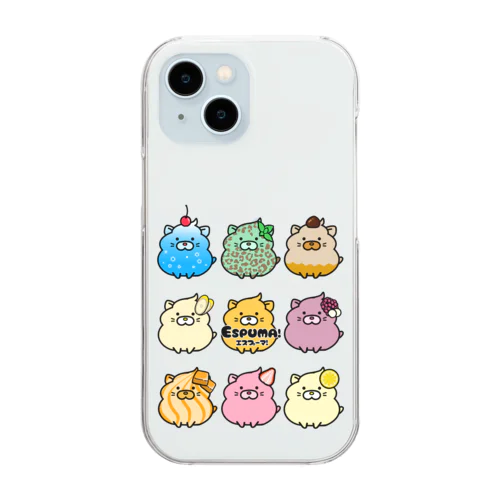 ふわふわエスプーマ！ Clear Smartphone Case