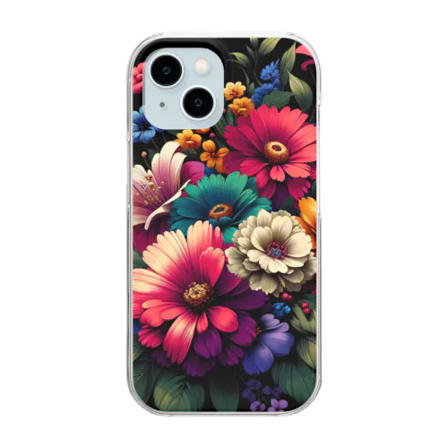 色とりどりの花束を Clear Smartphone Case
