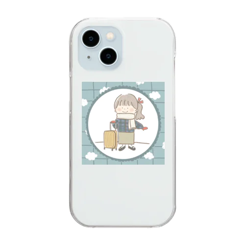 冬の旅行 Clear Smartphone Case