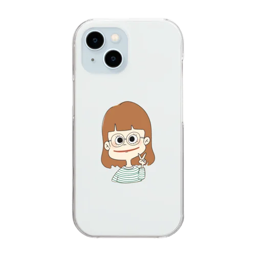 ちかこ先生(私服) Clear Smartphone Case