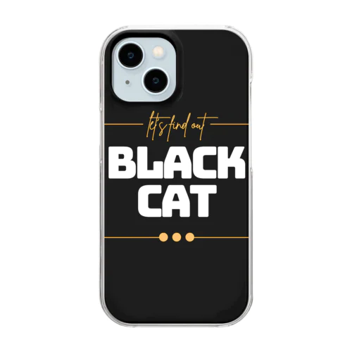 黒猫ロゴ クリアスマホケース