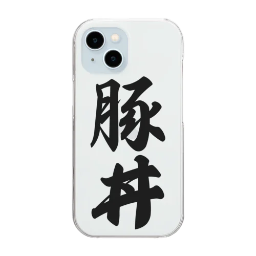 豚丼 Clear Smartphone Case