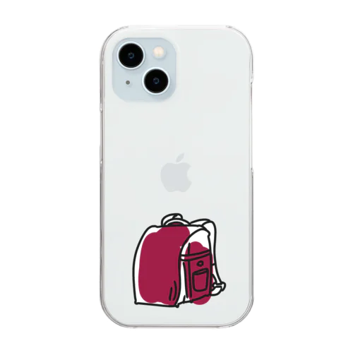 どきどき赤いランドセル Clear Smartphone Case