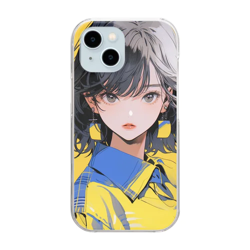 ワイシャツ女子 Clear Smartphone Case