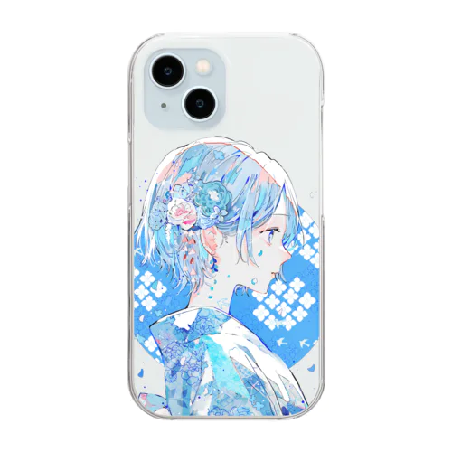 青着物 Clear Smartphone Case