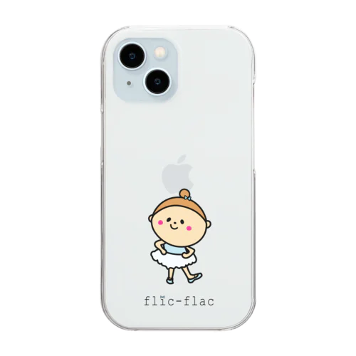 フリフラ　ワンポイント Clear Smartphone Case