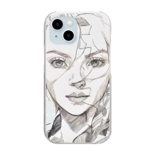 エロカッコイイ女性 Clear Smartphone Case