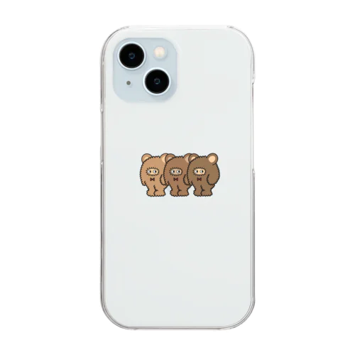 3匹のクマ Clear Smartphone Case