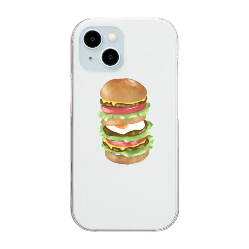 ハンバーガー Clear Smartphone Case