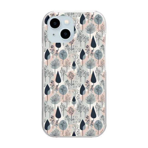 北欧柄アイテム Clear Smartphone Case