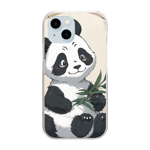 パンダエコワリアン: リサイクルやエコ活動を促進する可愛いパンダ  Clear Smartphone Case