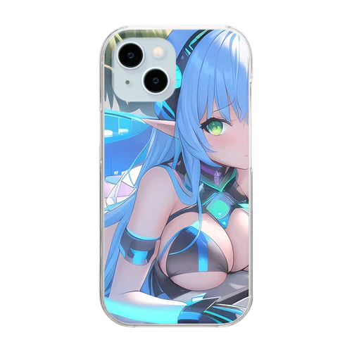 エルフのサイバーピアニストの夏休み Clear Smartphone Case