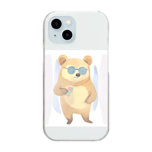 メガネっクマ② Clear Smartphone Case