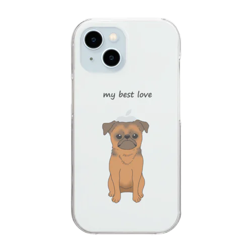 Oh my dog！プチブラバンソン(レッド) Clear Smartphone Case