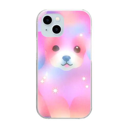 （いぬ）かわいいわたあめ動物園 Clear Smartphone Case