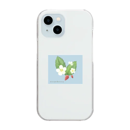 いちごの花 Clear Smartphone Case