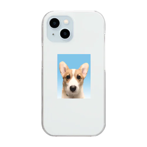 犬 証明写真 コーギー Clear Smartphone Case