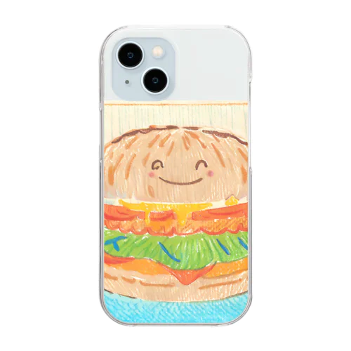 バーガーくん Clear Smartphone Case