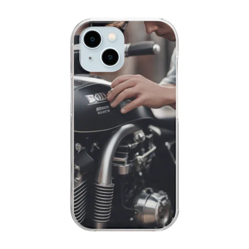 バイク整備 Clear Smartphone Case