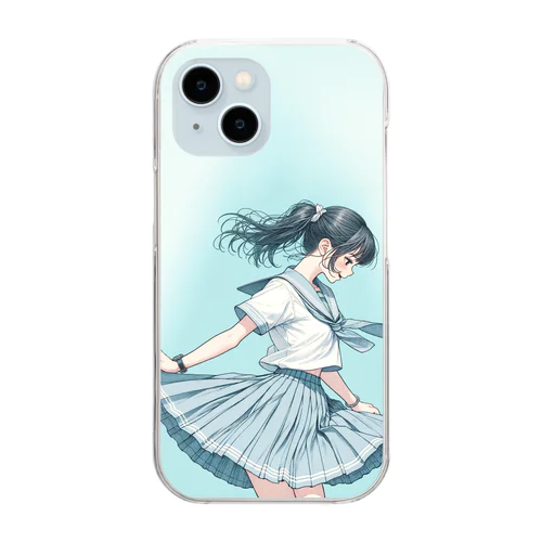 SUMMER BLUE Clear Smartphone Case