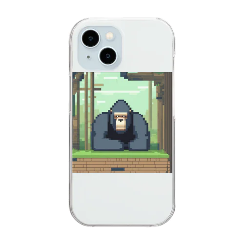 考えるゴリラ🦍 Clear Smartphone Case