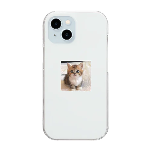 かわいい子猫 Clear Smartphone Case