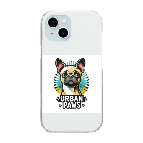 パグチワワ「Urban paws 」 Clear Smartphone Case