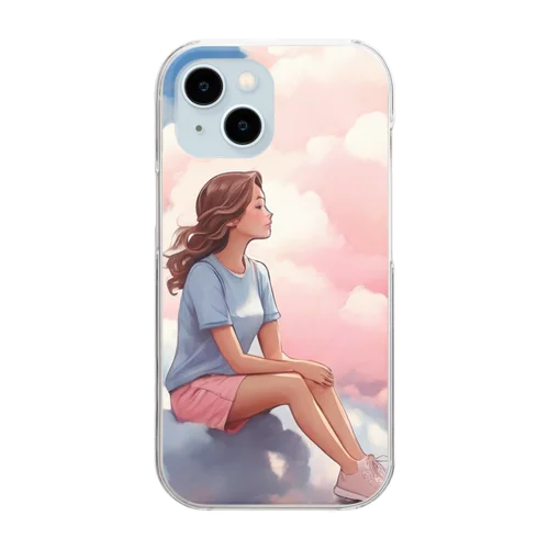 雲の上の少女 Clear Smartphone Case