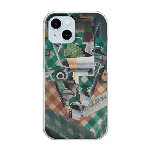 縞模様のテーブルクロスのある静物画 / Still Life with Checked Tablecloth Clear Smartphone Case