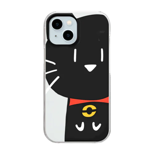 ねこ日和（黒猫） Clear Smartphone Case