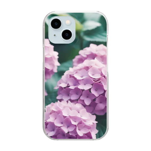 アジサイの球状の花房 Clear Smartphone Case