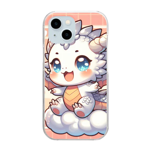 超かわいい！マスコットキャラクターのドラゴン Clear Smartphone Case