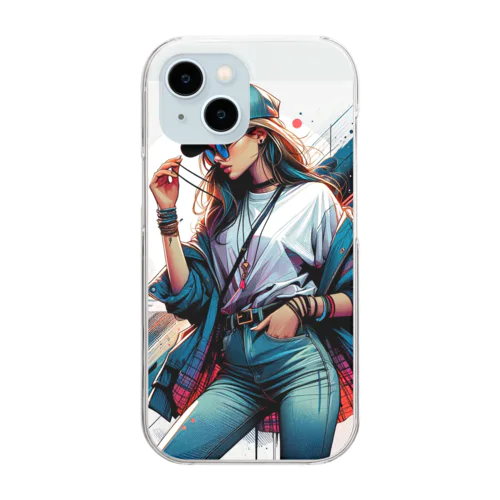 カジュアルお姉さん#1 Clear Smartphone Case