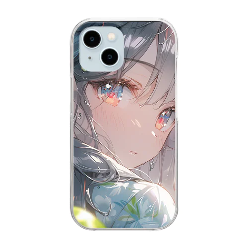 銀髪美女クローズアップシリーズ1 Clear Smartphone Case