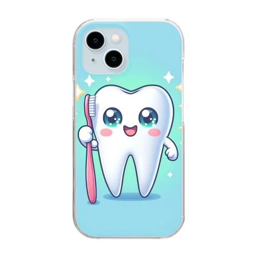 カワイイ歯のキャラクターが登場！ Clear Smartphone Case