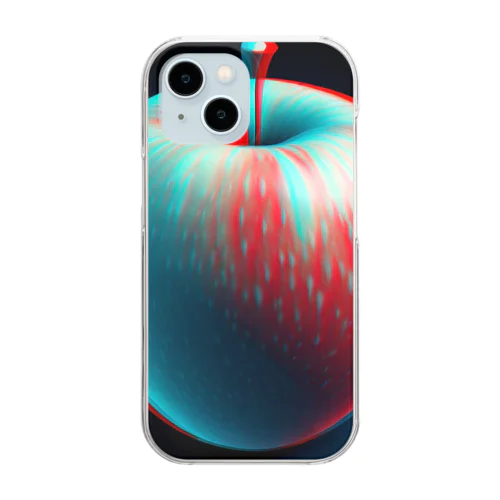 ３D　立体視　リンゴ Clear Smartphone Case