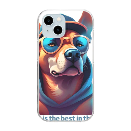 かっこいい犬 Clear Smartphone Case