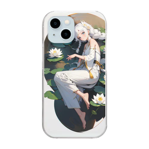 蓮花の少女 Clear Smartphone Case