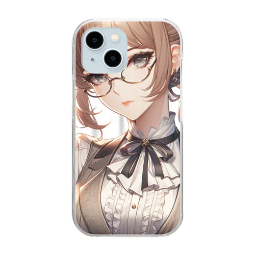 知的なAI美女 Clear Smartphone Case