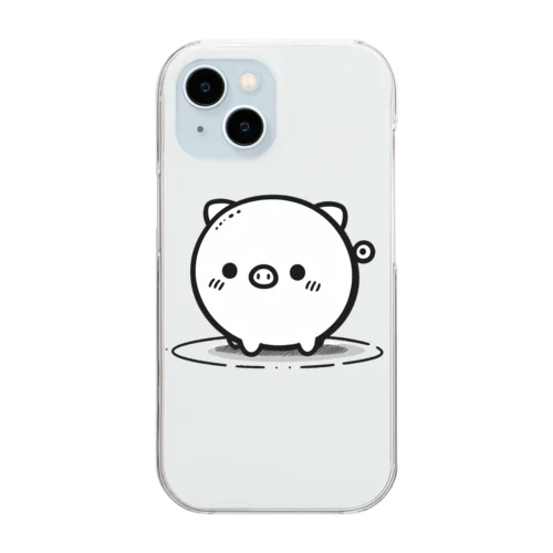 まんまる🐷ぶたちゃん😍 Clear Smartphone Case