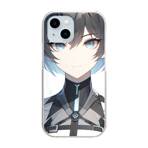 未来的なAI美女 Clear Smartphone Case