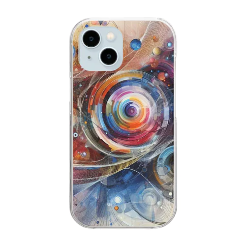 カラフル宇宙空間的。 Clear Smartphone Case