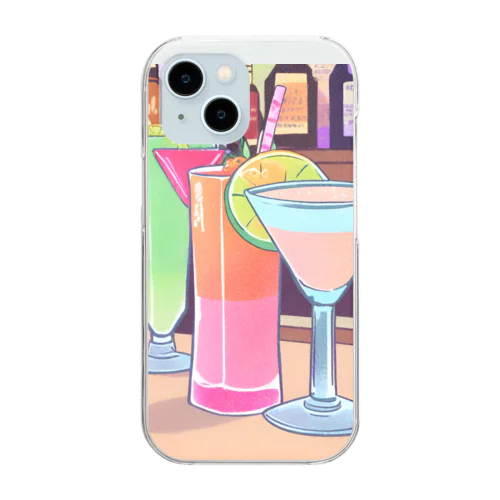 美しいカクテルで酔わせて Clear Smartphone Case