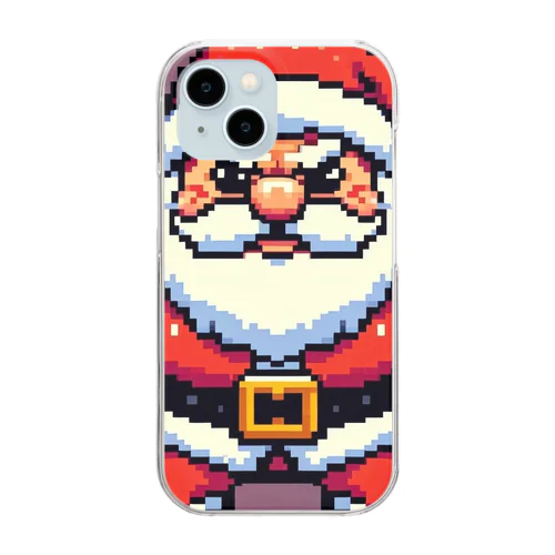 ドット絵サンタさん Clear Smartphone Case